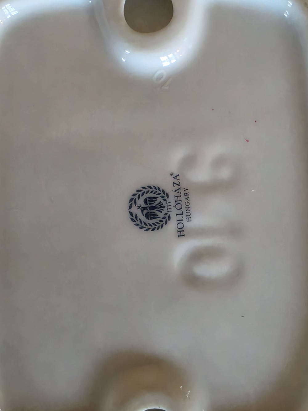 Hollohaza Porcelain Floral Catchall Dish Butterfly And Flowers Hungary - Picture 4 of 6